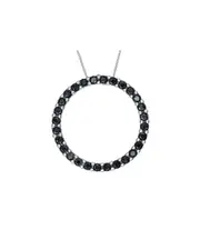 Genevive Silver CZ Classic Pendant
