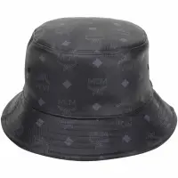在飛比找Yahoo奇摩購物中心優惠-MCM Visetos 經典老花塗層帆布漁夫帽(黑色)