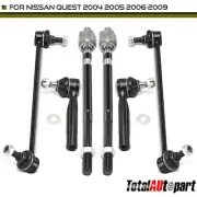 6x Stabilizer Bar Link & Tie Rod End for Nissan Quest 2004 2005-2009 Front Side (for: Nissan)