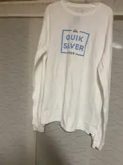 Quicksilver Surf Skate T-Shirt Size XL Long Sleeves White