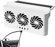 Car Window Fan - Three-Head Auto Cooling Exhaust Fan | Auto Solar Air Circulation Fan | Auto Ventilation System for Heat Reduction & Fresh AirFlow | Solar Car Fan for Car, SUVs, Truck & RVs