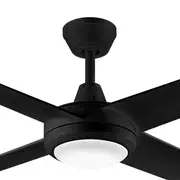 ThreeSixty 132cm Black 4 Blade AC Aspire Ceiling Fan With LED Light