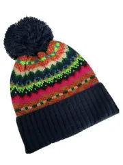 Gap Kids Multicolored Knit Hat Beanie Pompom Size L/XL