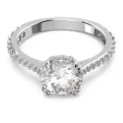 SWAROVSKI CRYSTAL CONSTELLA RING PRINCESS CUT WHITE SIZE 55 MEDIUM 5645253.NEW