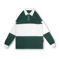 在飛比找蝦皮購物優惠-Qoth Rugby Vintage Polo 衫綠色白色 