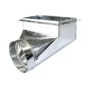 Master Flow Register Box 14 in. Dx 16 in.H x 10 in. W 90 Degree with Flange