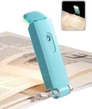 USB Rechargeable Book Reading Light, Warm White, Brightness Adjustable, LED Clip