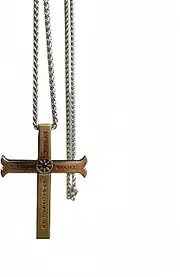 [Topmall] Anime A Piece Dracule Mihawk Cross Hawkeye Sword Necklace Detachable Pendant Necklace For Anime Cosplay Jewelry Accessorie Men Women Gift