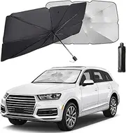 Foldable Car Windshield Sun Shade - Reflective Umbrella Sunshade Cover, UV and Heat Blocker, Universal Fit for All Car Front Windows