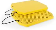 Camco 44545 Heavy-Duty Extra-Large Stabilizer Jack Pads with Handle - Prevent Trailer Jacks from Slipping Into Soft Ground - Includes (2) Jack Pads, Yellow