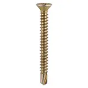 Timco - Window Fab Screws - Countersunk+Ribs - PH - Yellow 3.9x13 - 1000 Pcs