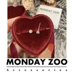 ★MONDAY ZOO★免運現貨韓國百搭鑽石耳環 0.4CM鋯石耳環優質合金鑽石耳釘鋯石耳釘