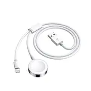 1.5m 2 in 1 Portable Wireless Magnetic Charging Cable for Apple Watch Series SE/6/5/4/3/2/1 and iPhone/iPad