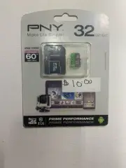 NEW SEALED PNY 32 GB Micro SD Card with Adapter