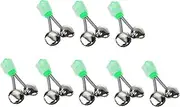 Fishing Alert Bells 12pcs Set Bells for Fish Bite Detection Made of Strong Plastic Metal for Anglers