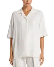 Michael Kors Collection Sequin Button Up Shirt