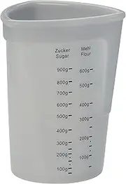 [Lurch] 70260 Measuring Jug 100% BPA Platinum Silicone 1 Litre with Scales for Liquids, Flour and Sugar, Transparent