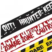 Halloween Fright Night Tape Banners (Pack of 3)