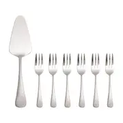 7pc Maxwell & Williams Cosmopolitan Cake Server & Fork Set Stainless Steel