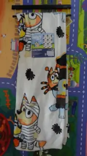 Bluey Halloween Plush Throw Blanket - 50" x 70" - Brand New