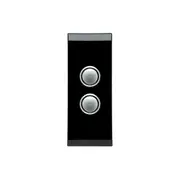Clipsal Saturn 2 Gang Architrave Switch with LED Espresso Black