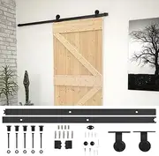vidaXL Solid Pine Wood Sliding Door with Hardware Kit - Durable, Customizable Surface, Easy to Install, Suitable for Wide Range of Door Sizes