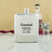 His Personalised Contemporary Hip Flask