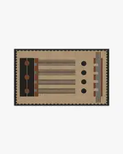 90' x 150' | Machine Washable Runner Rug | Kid & Pet Friendly | Indoor Rug | Kasi Black & Tan Flatwoven Rug by Architectural Digest | Ruggable