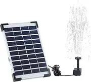 LAPOOH Solar Panel Water Pump with 6pcs Nozzle Kit 5.5W Solar Fountain Pump 380L/H Solar Pond Pump with 10ft Cable for Outdoor Ponds Garden Bird Bath