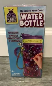 Decorate Your Own Water Bottle DYI Craft Kit Kids Gemstone Purple Ladybug
