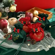 4Pcs Christmas Gift Bag Christmas Apple Velvet Bag Christmas Eve Candy Bag
