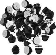 [TEHAUX] 2 Boxes Rubber Pin Buckle daily use pin clutch pin safety backs badge lapel pin back badges backing holder clasp professional pin keeper sewing supply tie tack handbag alloy round