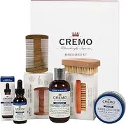 CREMO - Beard Care Gift Set Kit For Men | Shampoo | Oil | Cream | Comb | Brush