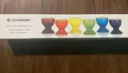 ⭐️Retired⭐️ NEW Le Creuset Set of 6 Rainbow Egg Cups Stoneware