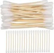 TOKIDNY 100 Pcs Sterilized Cotton Swabs Double Tipped Makeup Removal for Travel and Ear Cleaning