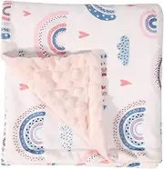 ORFOFE Dots Blanket for Comfort Blanket for Newborns for Stroller Car Seat and Bed Sensory Development Support