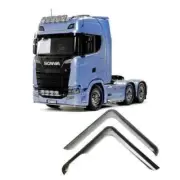 2x Rain Wind Sun Window Deflectors for Scania S R 2017+ Transparent Shields