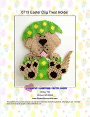 Easter Dog and Egg Treat Holder- Plastic Canvas Pattern or Kit