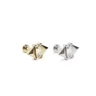 14K REAL Solid Gold Baguette Pyramid Diamond Stud Cartilage, Helix, Conch 16G