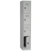 Stilford 4 Door Office Locker Silver
