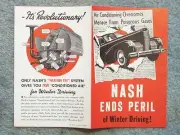 1938 NASH BROCHURE "ENDS PERIL OF WINTER DRIVING"