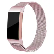 Metal Stainless Steel Milanese Loop Watch Band Strap for Fitbit Charge 3 ROSE-GOLD COLOR