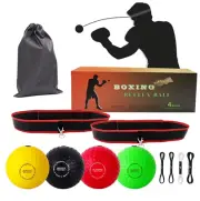 Boxing Reflex 4 Ball Set with Adjustable 2 Headbands Agility Training