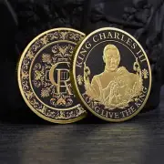 2023 The King Of England Charles III Coronation Gold Plated Commemorative Coin C