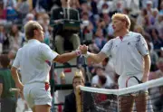 Boris Becker of West Germany after his third round straight sets - Old Photo