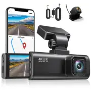 REDTIGER Dual Dash Camera Free Hardwire Kit 4K Dash Cam Wifi Front and Rear