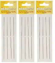 BeadSmith Big Eye Beading Needles 5" Beading 3 Pack - 12 Needles BSNDBE5M-3PCK