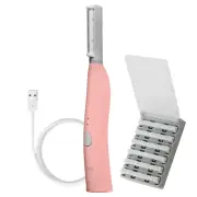NEW SPA SCIENCES SIMA Sonic Dermaplaning Tool - Patented Painless 2 in 1, Pink