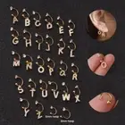 26 Letters Initial A-Z Dangle Earrings Hoop CZ Crystal Tragus Helix Bar Earrings