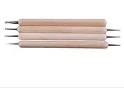 Labriciyon 4 Pcs Embossing Stylus Set with Different Size Double End Tracing Dotting Tool Stylus for Carbon Transfer Paper Painting, Pottery Clay Craft, Embossing Art Deft
